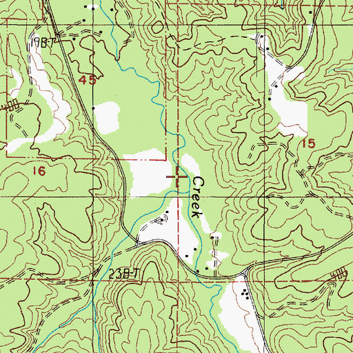 Topographic Map of West Fork Rue Creek, WA
