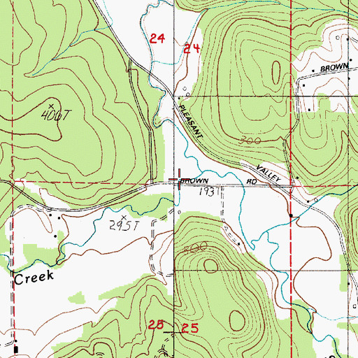Topographic Map of West Fork Stearns Creek, WA