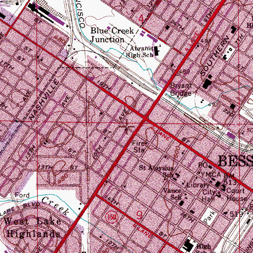 Topographic Map of Pettys African Methodist Episcopal Zion Chapel, AL