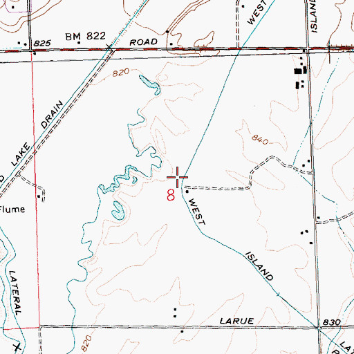 Topographic Map of West Island Lateral, WA