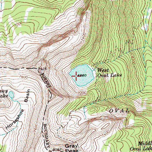 Topographic Map of West Oval Lake, WA