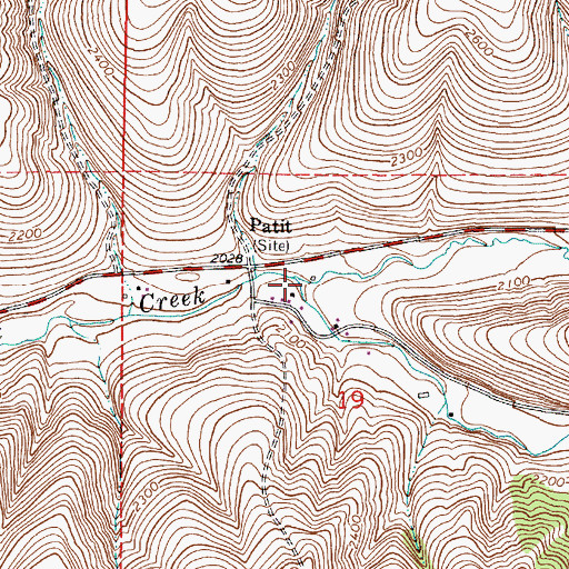 Topographic Map of West Patit Creek, WA