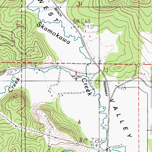 Topographic Map of West Valley Creek, WA