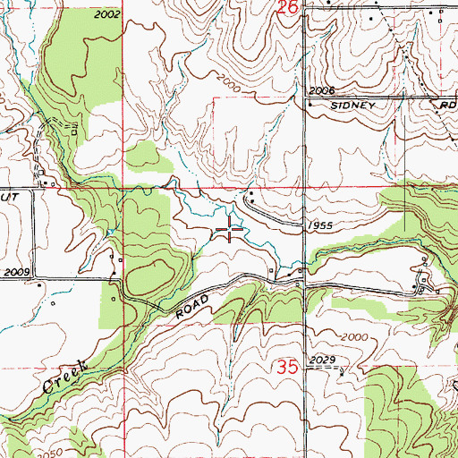 Topographic Map of Wethey Creek, WA