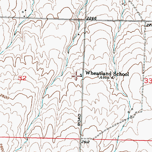 Topographic Map of Wheatland School, WA