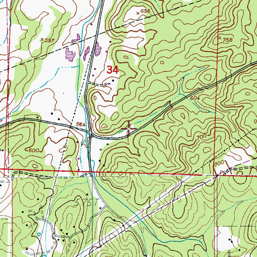 Topographic Map of Finley African Methodist Episcopal Chapel, AL