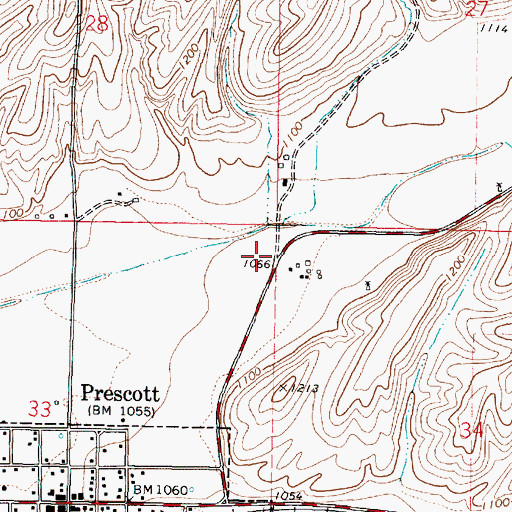 Topographic Map of Whetstone Hollow, WA