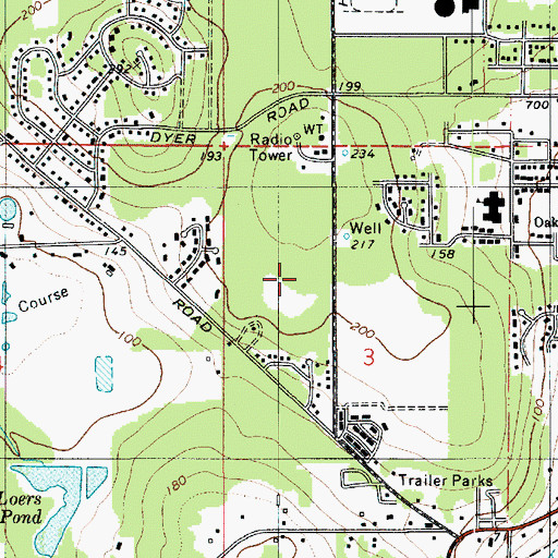 Topographic Map of Whidbey Island, WA
