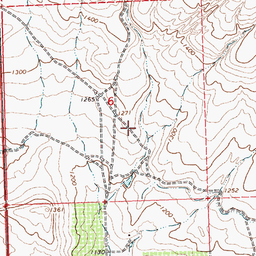Topographic Map of Whiskey Canyon, WA