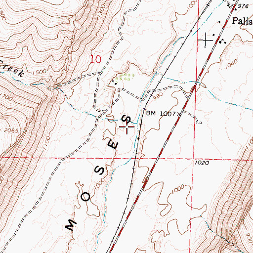 Topographic Map of Whiskey Dick Creek, WA