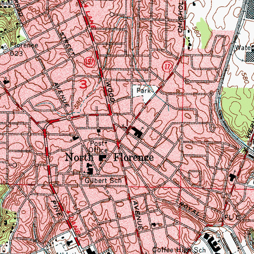 Topographic Map of Armstead Christian Methodist Episcopal Chapel, AL