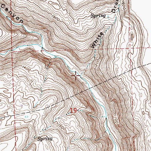 Topographic Map of White Draw, WA