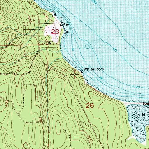 Topographic Map of White Rock, WA