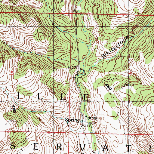 Topographic Map of Whitestone Creek, WA