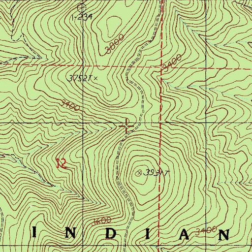 Topographic Map of Whitestone Ridge, WA