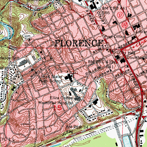 Topographic Map of Greater Saint Paul African Methodist Episcopal Church, AL