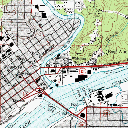Topographic Map of Whitman School, WA