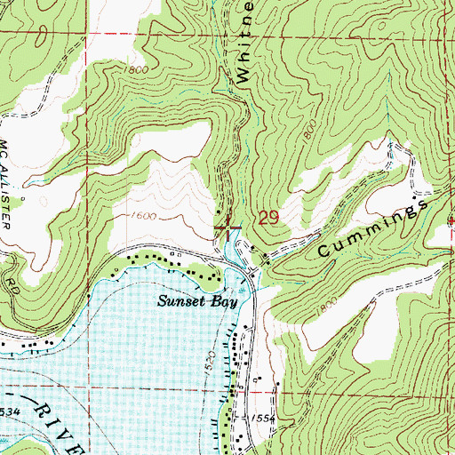 Topographic Map of Whitney Canyon, WA