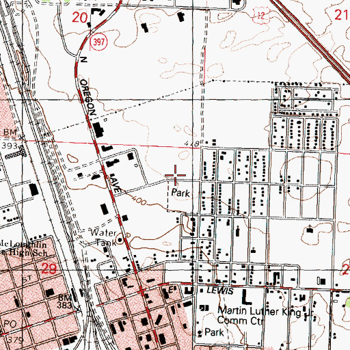 Topographic Map of Whittier Elementary School, WA