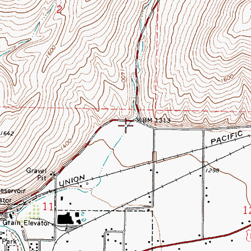 Topographic Map of Whoopemup Hollow, WA
