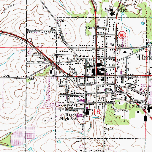 Topographic Map of Quinn African Methodist Episcopal Chapel, AL