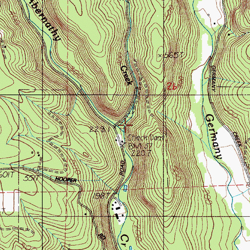 Topographic Map of Wiest Creek, WA