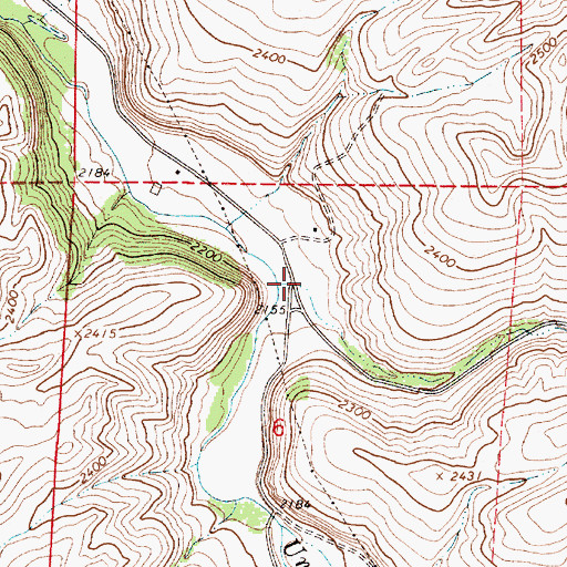 Topographic Map of Wilbur Creek, WA