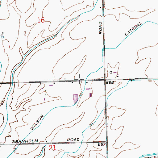 Topographic Map of Wilbur Lateral, WA