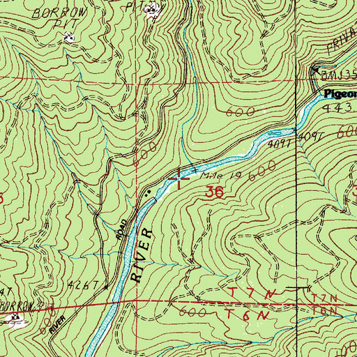 Topographic Map of Wild Horse Creek, WA
