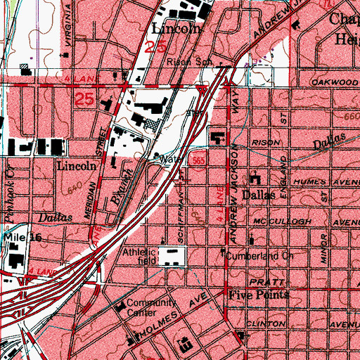 Topographic Map of Epworth African Methodist Episcopal Church (historical), AL