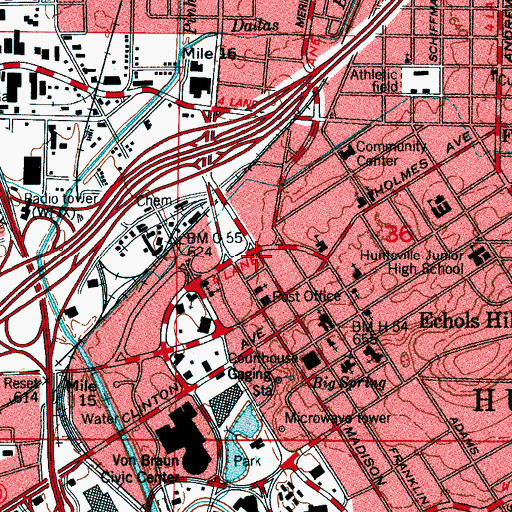 Topographic Map of Lakeside African Methodist Episcopal Church (historical), AL