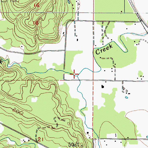 Topographic Map of Williams Creek, WA