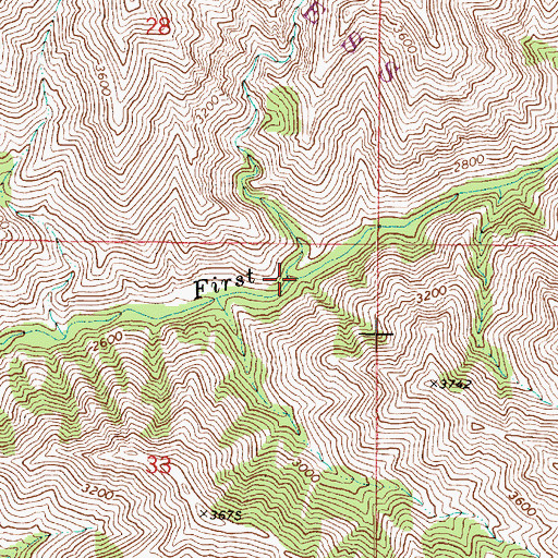 Topographic Map of Willow Creek, WA