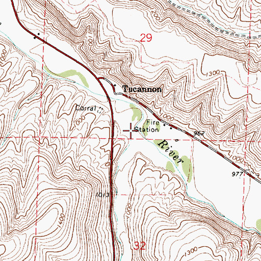 Topographic Map of Willow Creek, WA