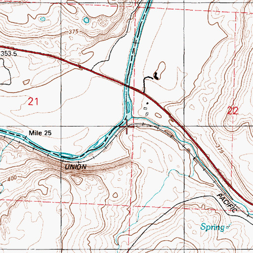 Topographic Map of Willow Creek, WA
