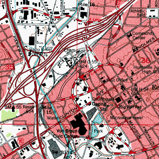 Topographic Map of Saint John African Methodist Episcopal Church, AL