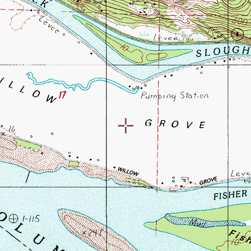 Topographic Map of Willow Grove, WA