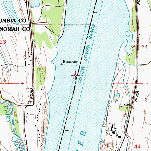 Topographic Map of Willow Lower Range, WA