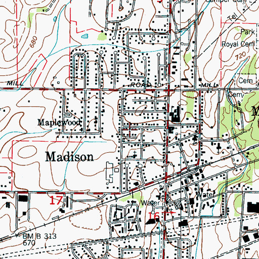 Topographic Map of Saint Peter African Methodist Episcopal Church, AL