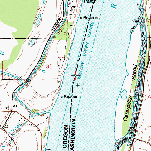Topographic Map of Willow Upper Range, WA
