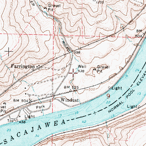 Topographic Map of Wilson Canyon, WA