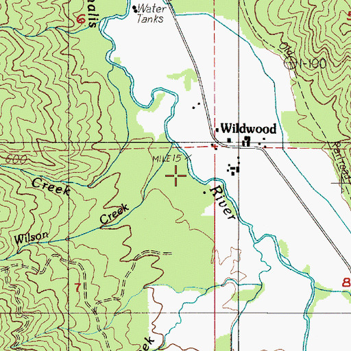 Topographic Map of Wilson Creek, WA