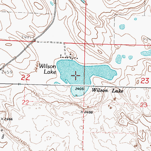 Topographic Map of Wilson Lake, WA