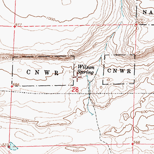 Topographic Map of Wilson Spring, WA