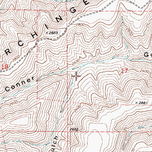 Topographic Map of Wolf Gulch, WA