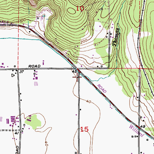 Topographic Map of Willard Creek, WA