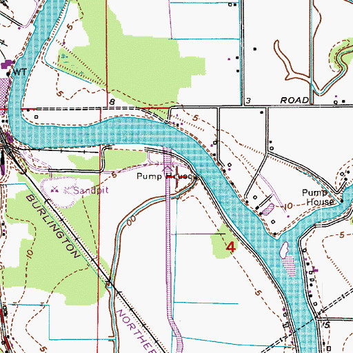 Topographic Map of Wood Creek, WA