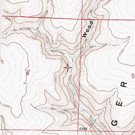 Topographic Map of Wood Gulch, WA