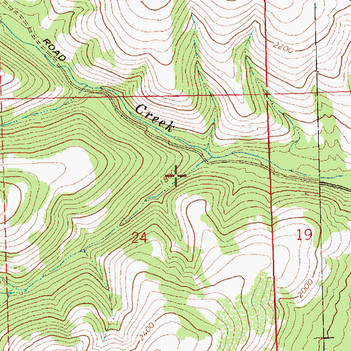Topographic Map of Woodchoppers Canyon, WA