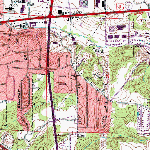 Topographic Map of Jerusalem African Methodist Episcopal Zion Church, AL